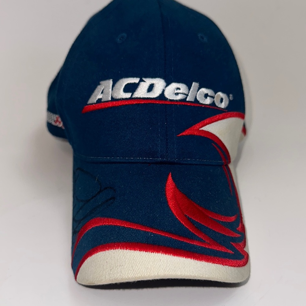 Ron Hornaday signed AC Delco #2 Chase Authentics vintage RCR racing hat